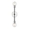 Z-Lite Neutra 2 Light Wall Sconce, Matte Black + Polished Nickel & Clear 621-2S-MB-PN - alternate 3